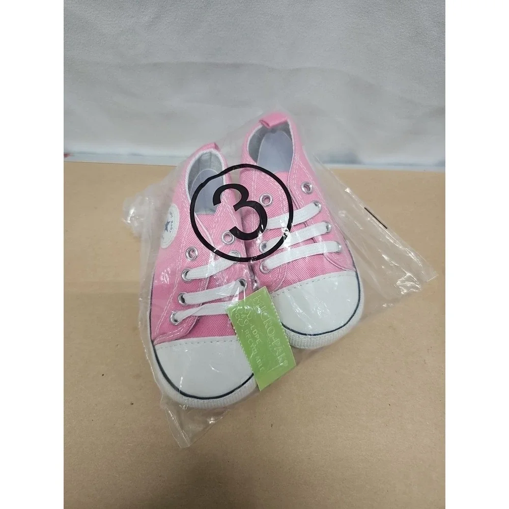 Baby Shoes Boy Girl Solid Sneaker Cotton Soft Anti-Slip Sole Infant Toddler sz 3